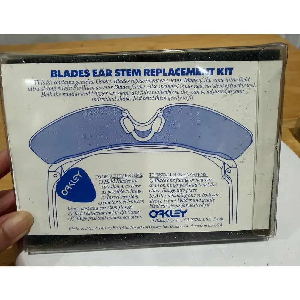 Vintage Oakley Blade & Razor Blade Earpiece Kit Black Rootbeer Pink Pick NOS